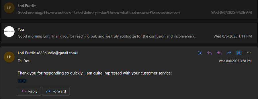 OrréNaturals customer feedback