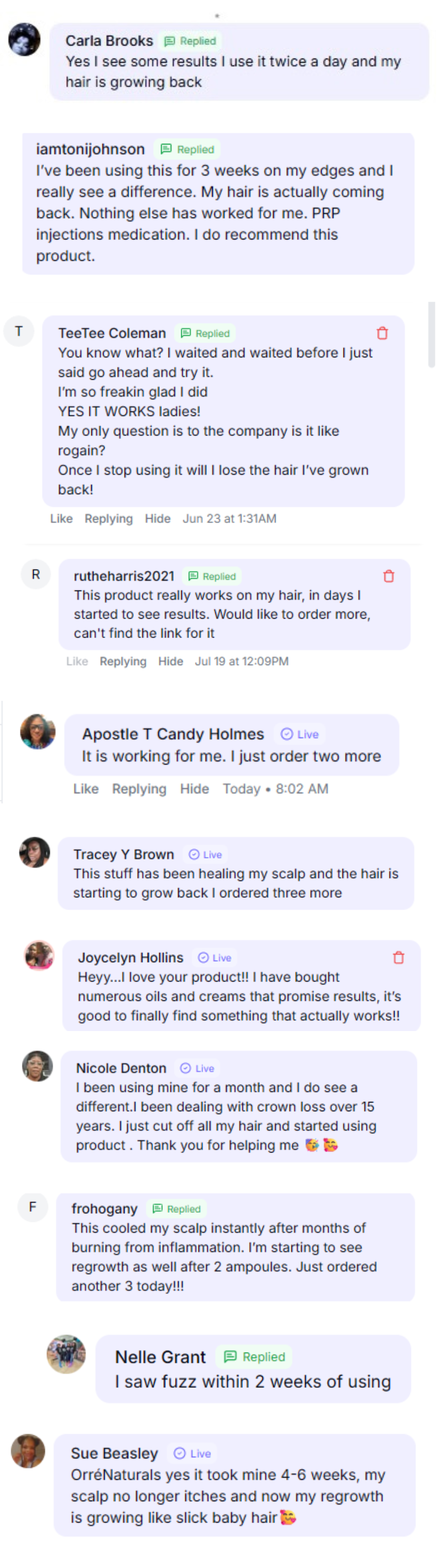 More reviews from OrréNaturals customers